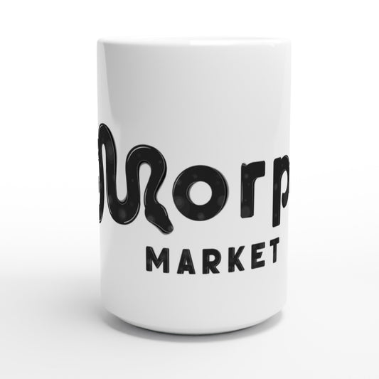 Morph Market (Dark Circles) - White 15oz Ceramic Mug