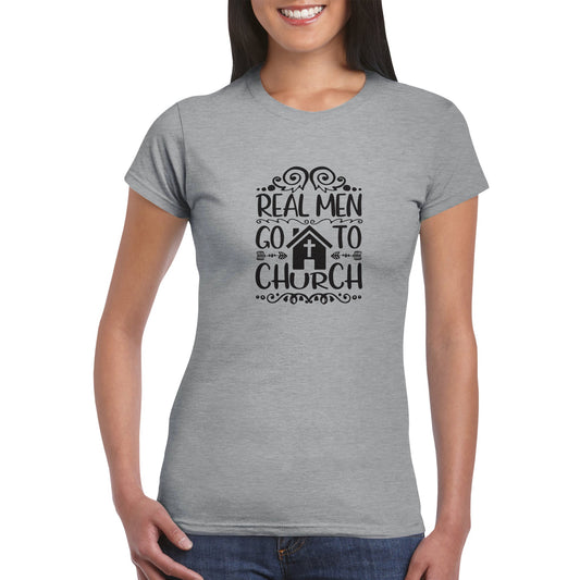 Real Men Go To Church - Classic Womens Crewneck T-shirt