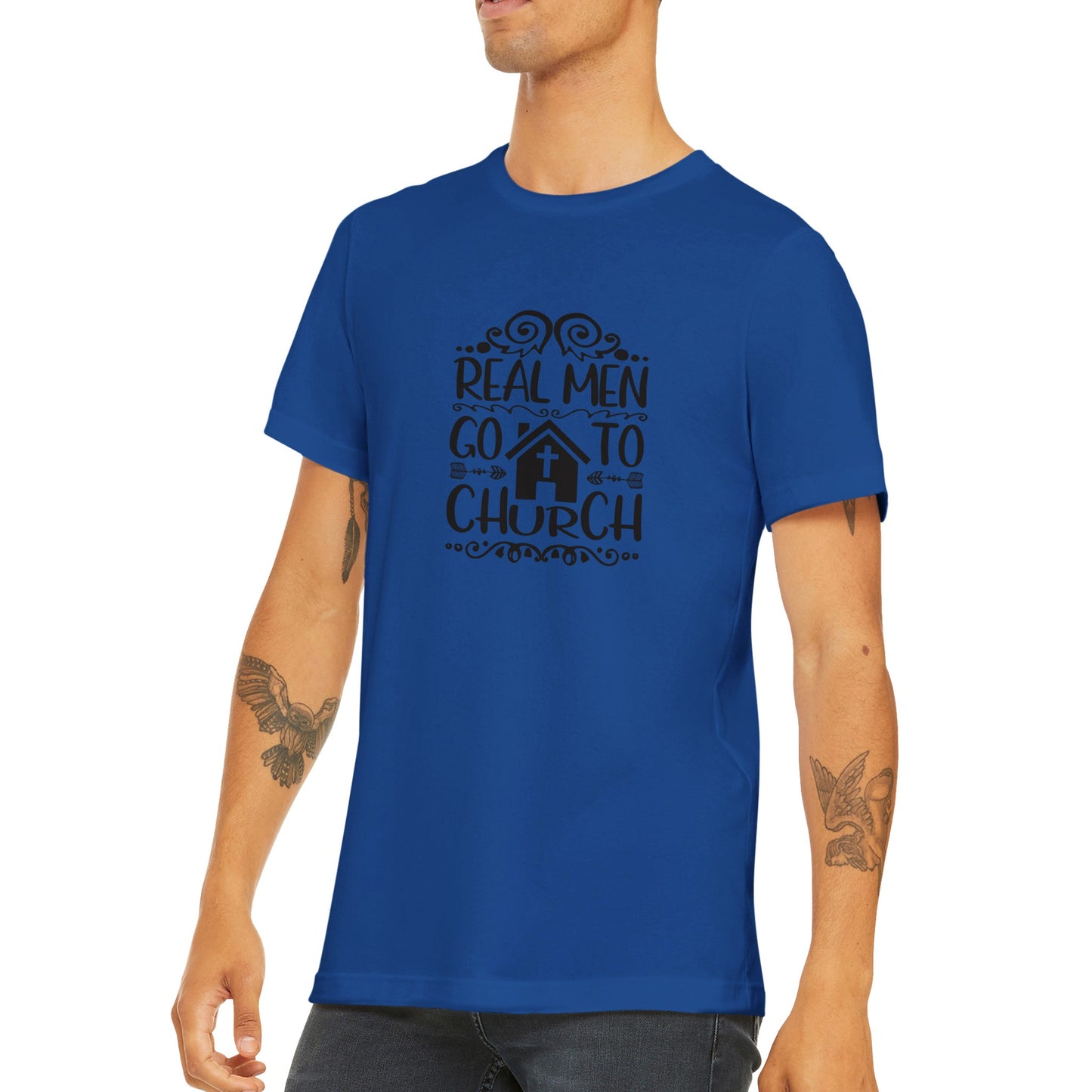 Real Men Go To Church - Classic Unisex Crewneck T-shirt