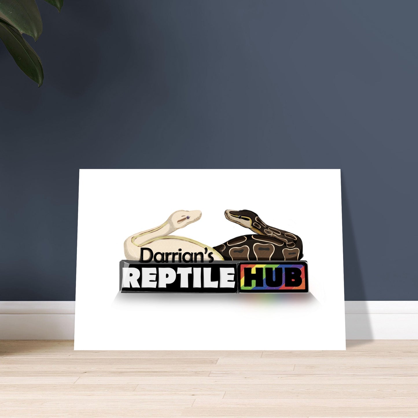 Darrian's Reptile Hub - Aluminum Print