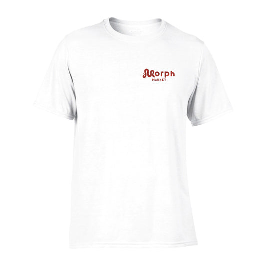 Morph Market (Red Circles) - Performance Unisex Crewneck T-shirt