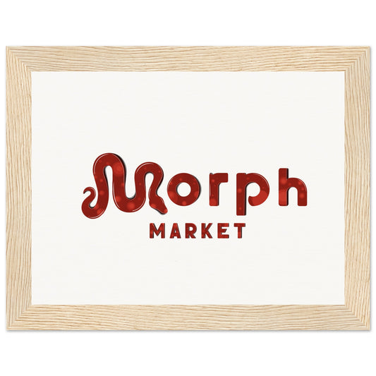 Morph Market (Red Circles) - Museum-Quality Matte Paper Wooden Framed Poster