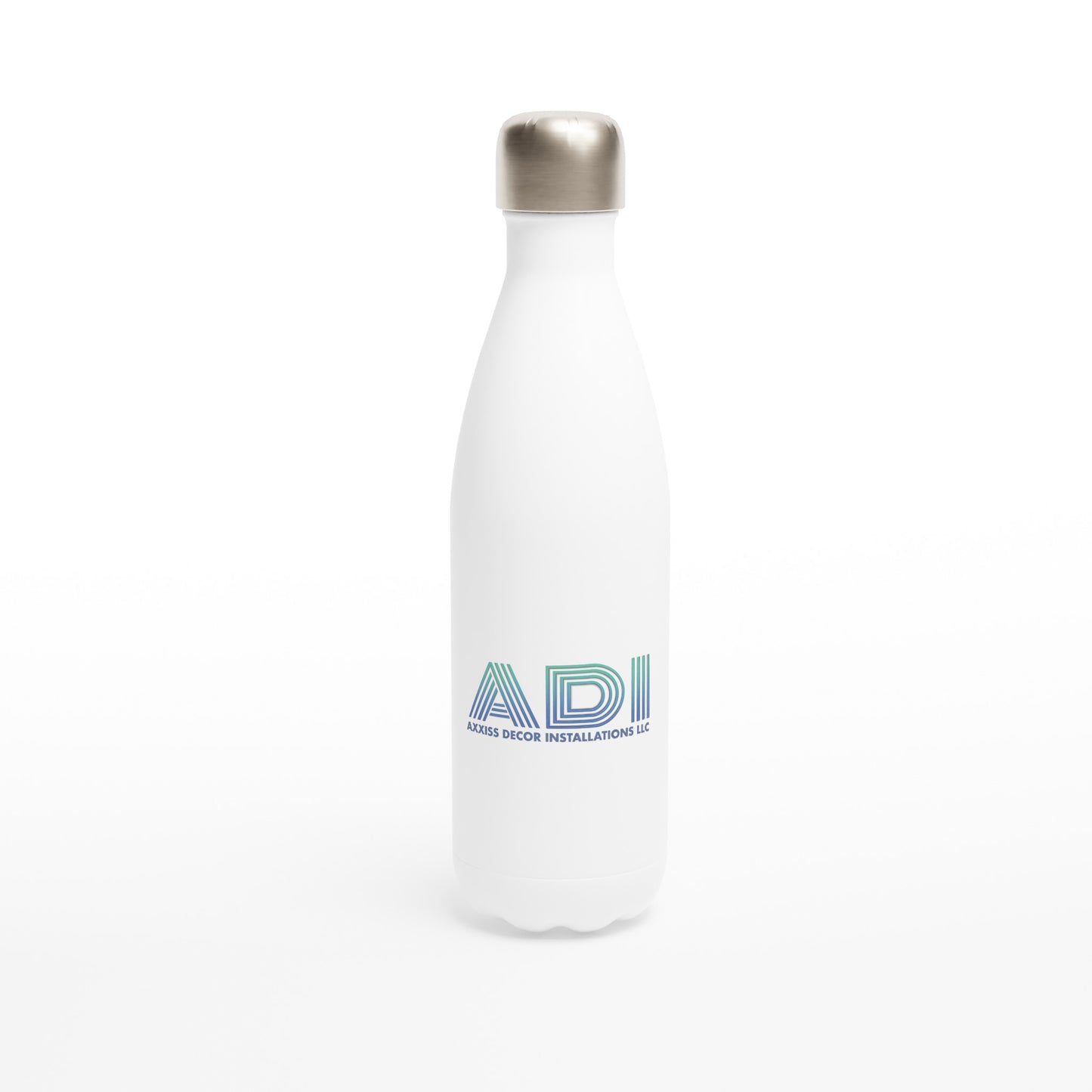 ADI-Axxis Decor Installations, LLC - White 17oz Stainless Steel Water Bottle