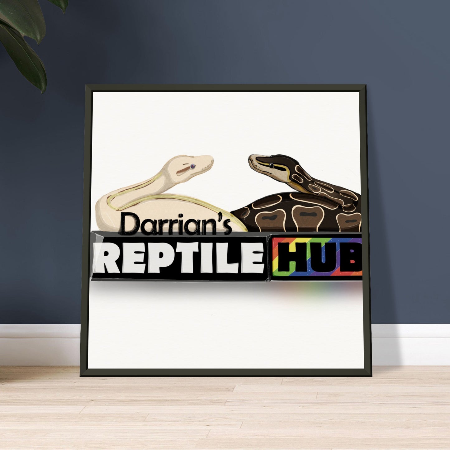 Darrian's Reptile Hub - Museum-Quality Matte Paper Metal Framed Poster