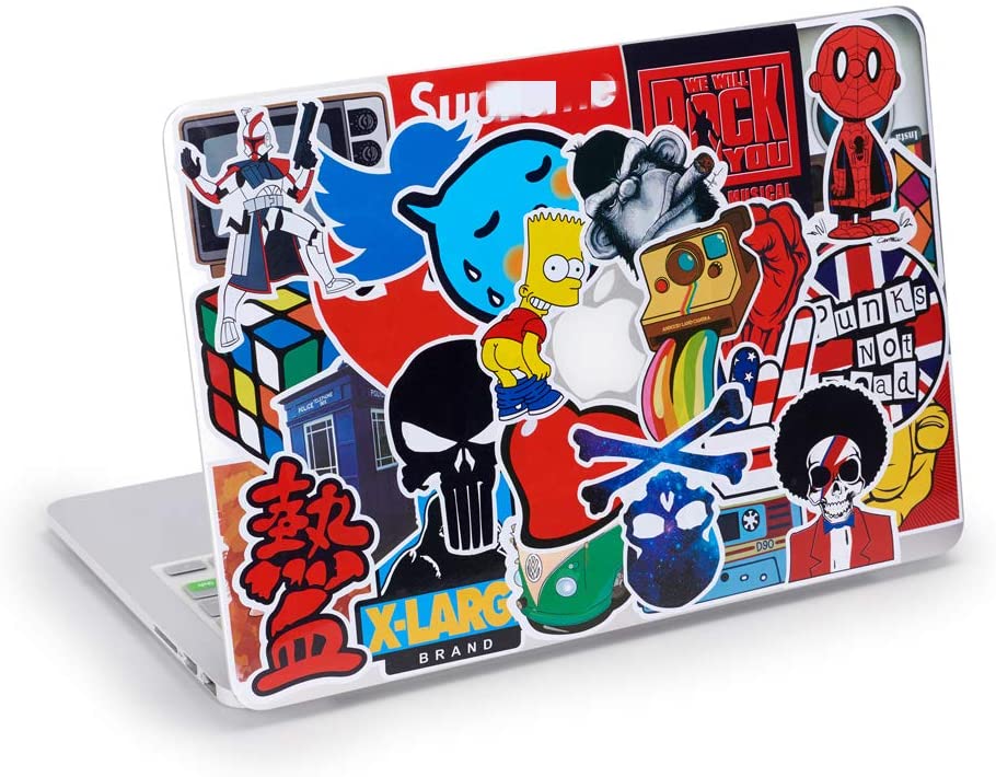 SuprCool 100-Pack Latest Style Waterproof Vinyl Stickers for Laptop, MacBook, Skateboard, Luggage, Car, Bicycle - Funny Random Sticker Set