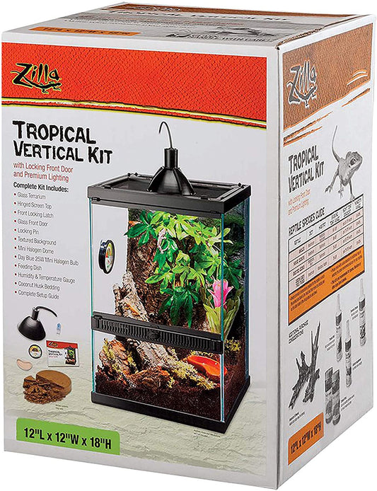 Zilla Tropical Reptile Vertical Starter Kit with Mini Halogen Lighting (ECOM)