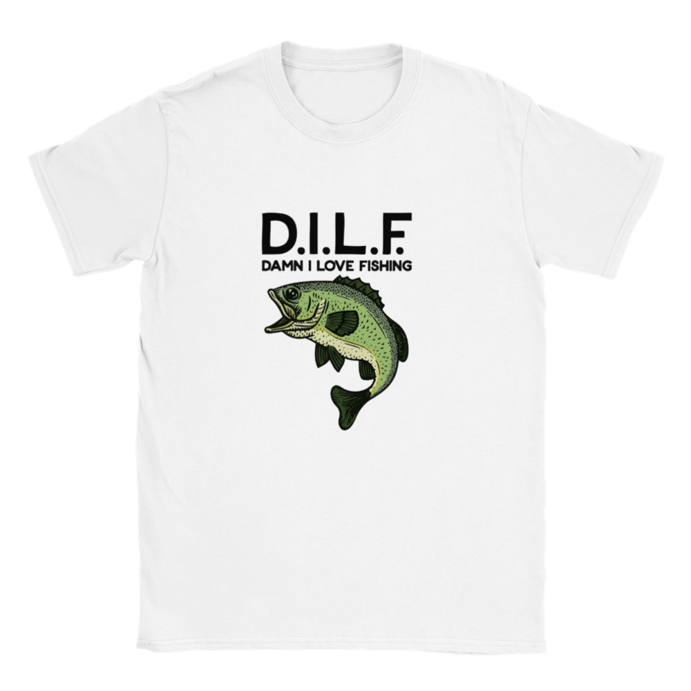 D.I.L.F Damn I Love Fishing! -- Classic Unisex Crewneck T-shirt