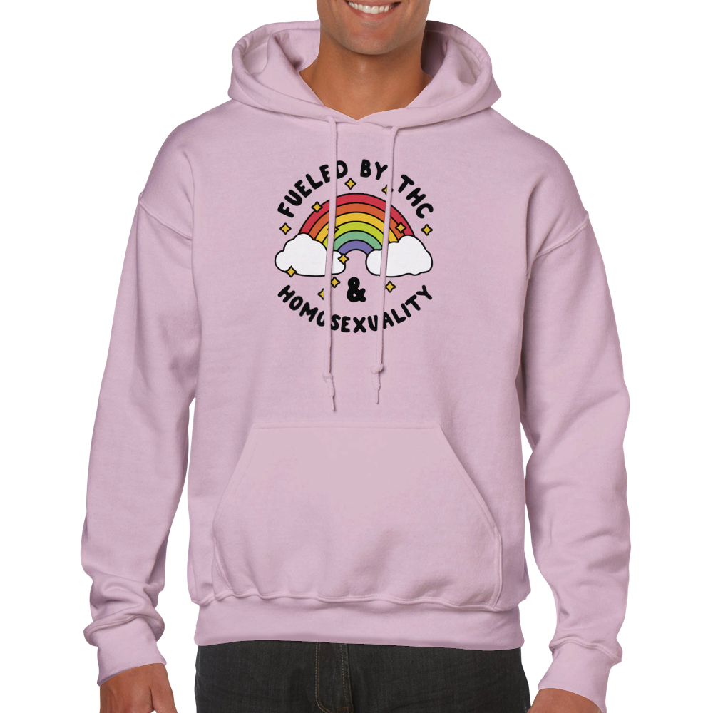 Fueled By THC & Homosexuality -- Classic Unisex Pullover Hoodie