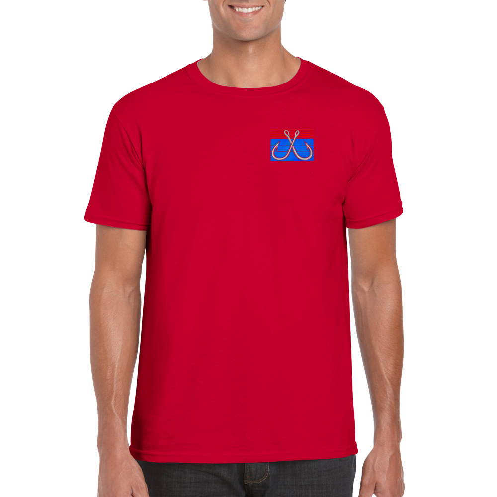 Crossing Hooks (Red, White and Blue) Classic Unisex Crewneck T-shirt