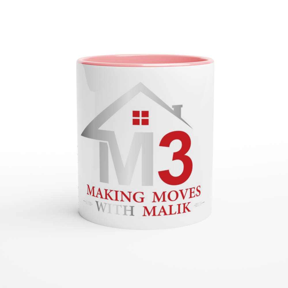 M3 Making Moves With Malik - White 11oz Ceramic Mug with Color Inside
