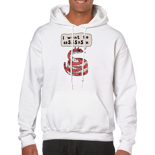 I want to ssSSsSin -- Classic Unisex Pullover Hoodie