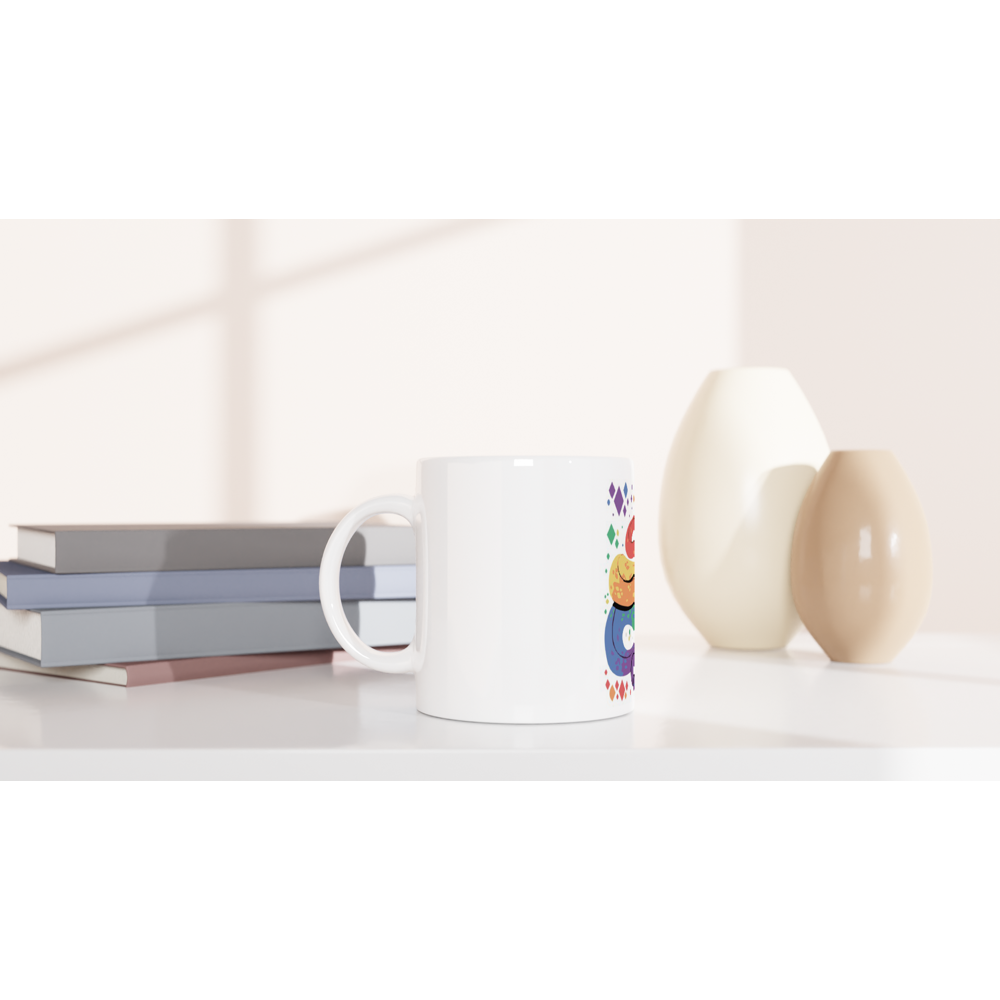 Rainbow Snake-White 11oz Ceramic Mug