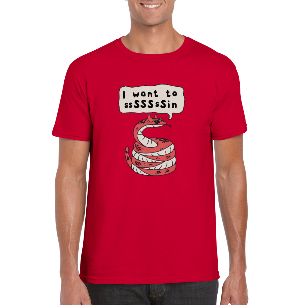 I Want to ssSSSsSin -- Classic Unisex Crewneck T-shirt