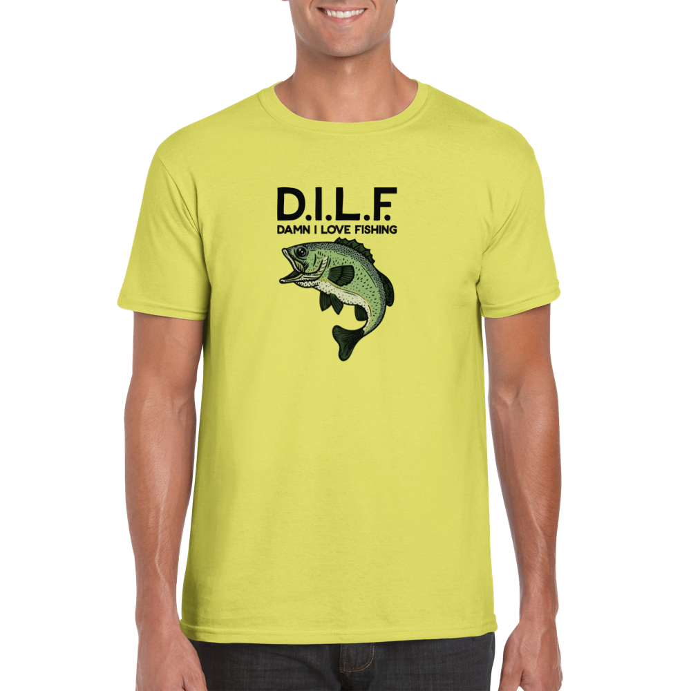 D.I.L.F Damn I Love Fishing! -- Classic Unisex Crewneck T-shirt