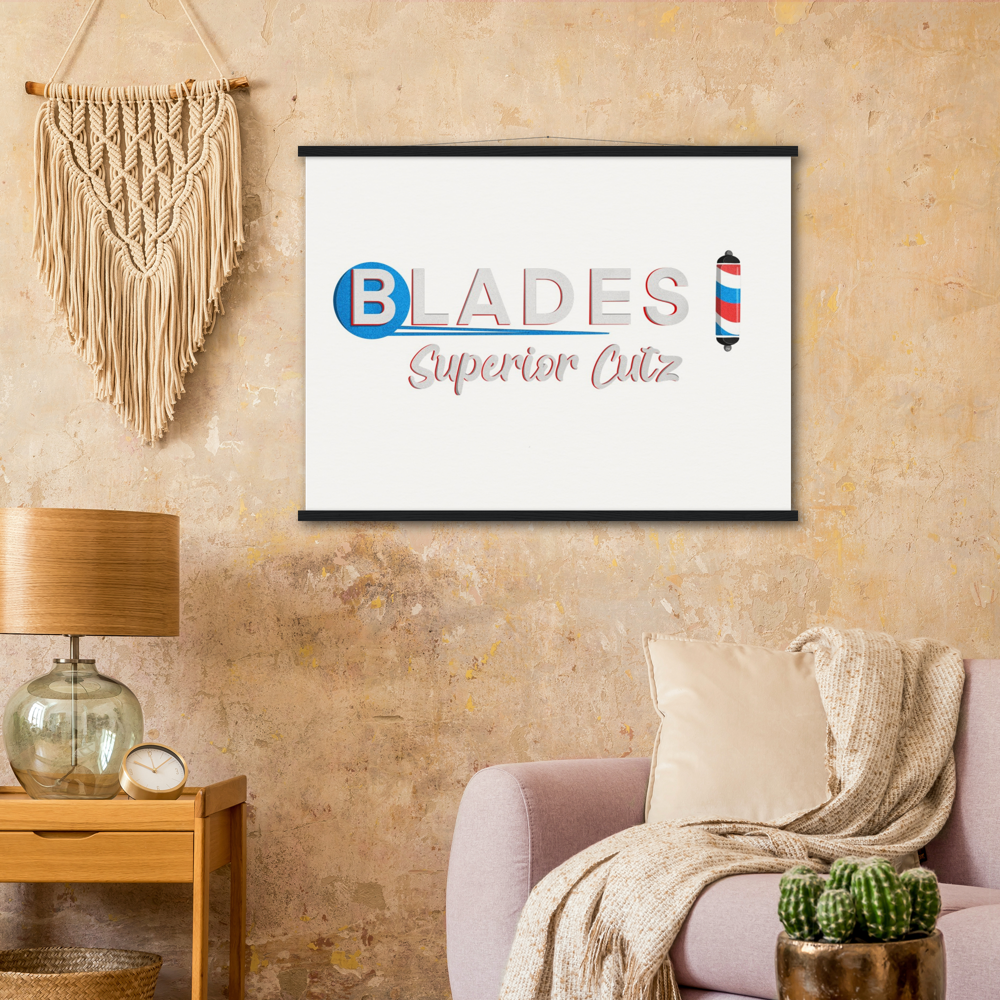 Blades Superior Cutz - Museum-Quality Matte Paper Poster & Hanger