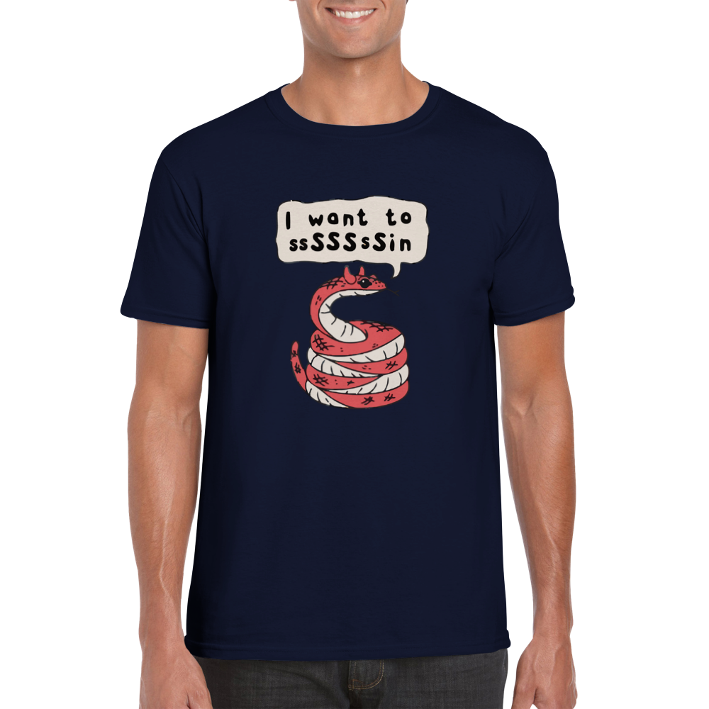 I Want to ssSSSsSin -- Classic Unisex Crewneck T-shirt