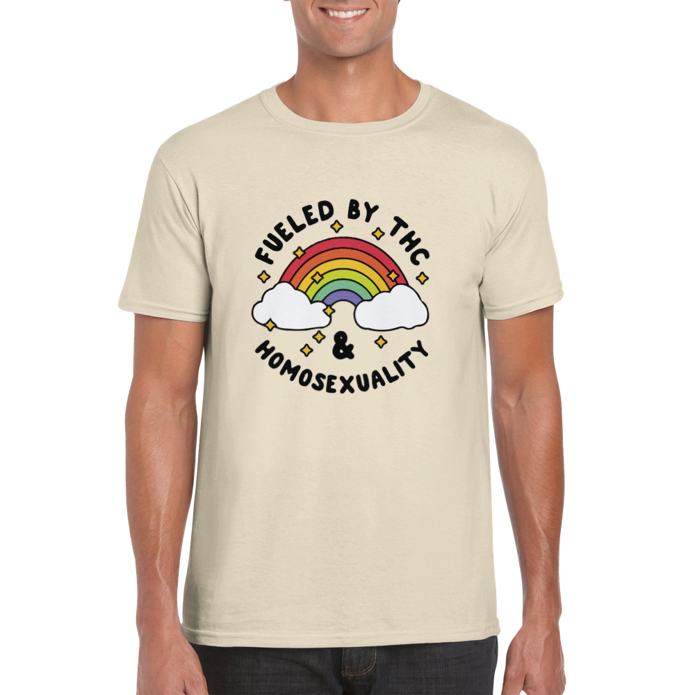Fueled By THC & Homosexuality -- Classic Unisex Crewneck T-shirt