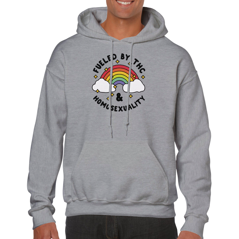 Fueled By THC & Homosexuality -- Classic Unisex Pullover Hoodie