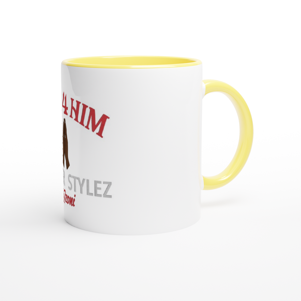 All 4 Him - White 11oz Ceramic Mug with Color Inside (Light)